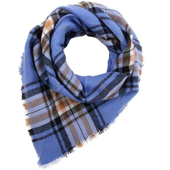 NWT Oversized Tartan Plaid Cashmere Blanket Scarf - Picture 4 of 4